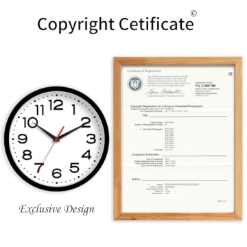 Roymnie Silent Wall Clock - Modern 8 Inch Design