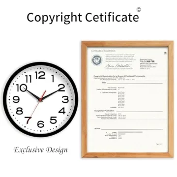 Roymnie Silent Wall Clock - Modern 8 Inch Design