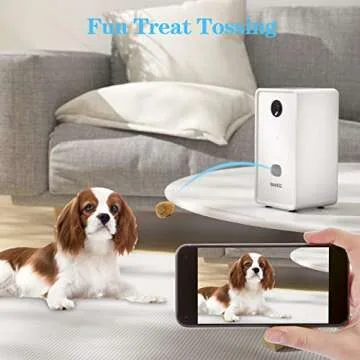 Iseebiz Pet Camera Treat Dispenser with App Control