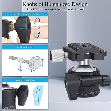 Artcise Low Profile Ball Head for Tripods and Monopods