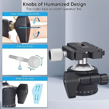 Artcise Low Profile Ball Head for Tripods and Monopods