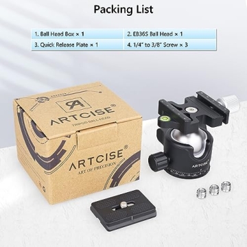 Artcise Low Profile Ball Head for Tripods and Monopods
