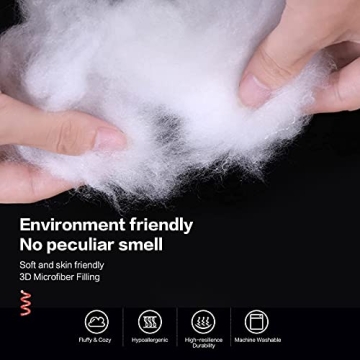 LEMONWORLD Waterproof Outdoor Pillow Inserts Set of 2