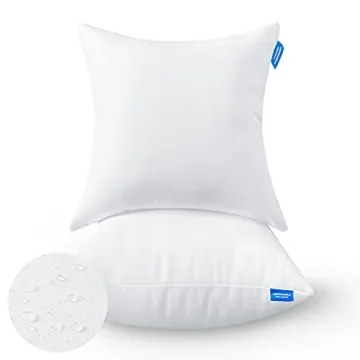 LEMONWORLD Waterproof Outdoor Pillow Inserts Set of 2