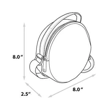 Disney Bag, Crossbody, Round, Mickey Mouse Smiling Face Applique Checker White Black, Vegan Leather