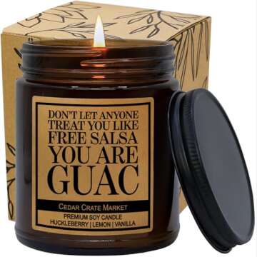 Friendship Candle Gift for Women | Don't Let Anyone Treat You Like Free Salsa | Funny Candles Gift f...