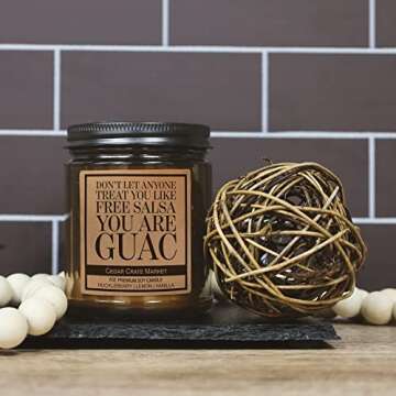 Friendship Candle Gift for Women | Don't Let Anyone Treat You Like Free Salsa | Funny Candles Gift for Friends Women | Funny Unique Friend Birthday Gifts | Huckleberry + Vanilla 100% Soy | Made in USA