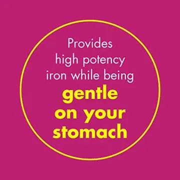 Slow Fe 45mg Iron Supplement for Iron Deficiency, Slow Release, High Potency, Easy to Swallow Tablets - 60 Count