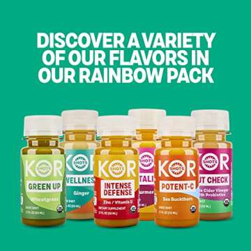 KOR Shots Variety Shot Pack - 24 Organic Juice Shots
