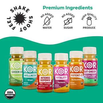 KOR Shots Variety Shot Pack - 24 Organic Juice Shots