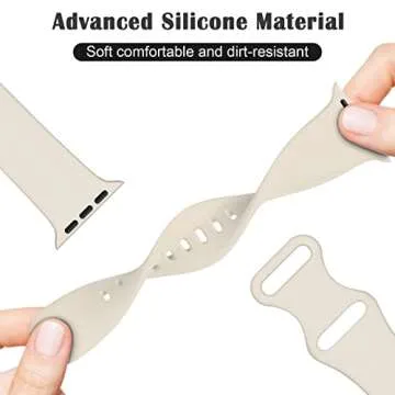 TreasureMax Sport Band Compatible with Apple Watch Bands 38mm 40mm 41mm 42/44mm 45mm 46mm 49mm Starl...