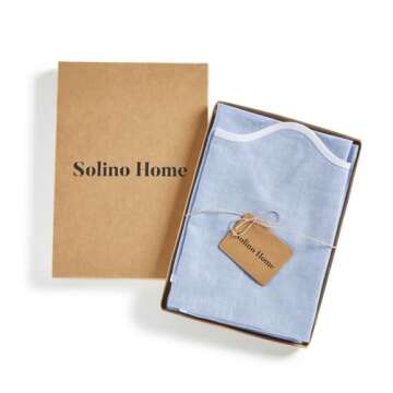 Solino Home 100% Linen Dinner Napkins Set of 4 - Elegant Touch