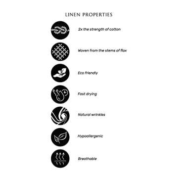 Solino Home 100% Linen Dinner Napkins Set of 4 - Elegant Touch