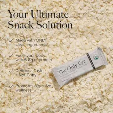 Truvani Plant Based Snack Bars | Coconut Cashew 12 Pack | 5g Protein | USDA Organic and Vegan | The Only Bar | Dairy, Soy, and Gluten Free | Individually Wrapped