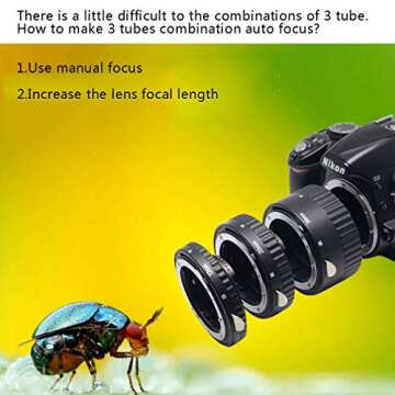 Mcoplus Extension Tube Set for Nikon - Macro Photography Kit