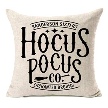 MFGNEH Halloween Decorations Pillow Covers 18x18 Sanderson Sisters Hocus Pocus Decor Throw Pillow Cu...