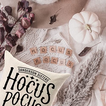 MFGNEH Halloween Decorations Pillow Covers 18x18 Sanderson Sisters Hocus Pocus Decor Throw Pillow Cushion Cover for Home,Halloween Decor