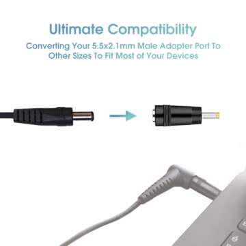 Kado DC Adapter 8 Connector Set for Versatile Electronics Power