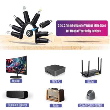 Kado DC Adapter 8 Connector Set for Versatile Electronics Power