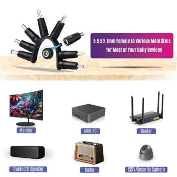 Kado DC Adapter 8 Connector Set for Versatile Electronics Power