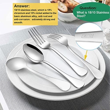 LIANYU 18/10 Stainless Steel Flatware Set for 12