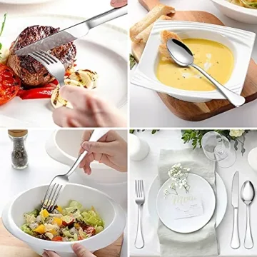 LIANYU 18/10 Stainless Steel Flatware Set for 12