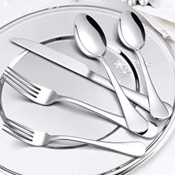 LIANYU 18/10 Stainless Steel Flatware Set for 12