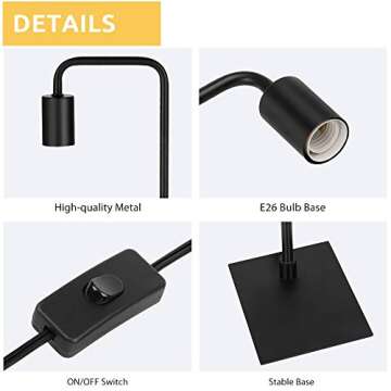 NANANARDOSO Industrial Desk Lamp - Vintage Table Lighting