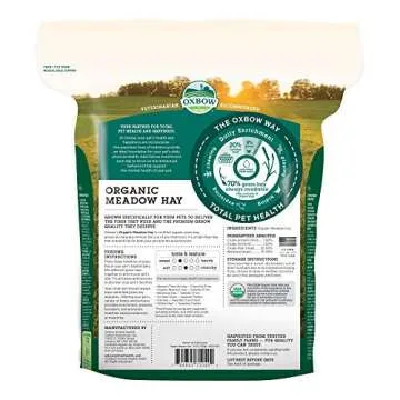 Oxbow Animal Health Organic Meadow Hay for Rabbits, Guinea Pigs, and Small Pets, Grown in the USA, 1...