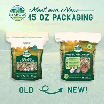 Organic Meadow Hay for Small Pets by Oxbow, 15 Ounce