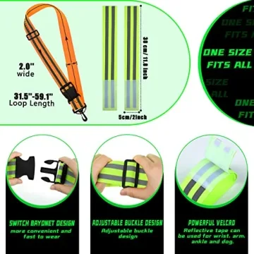 Reflective Sash & Bands for Safe Running - 2 Pcs