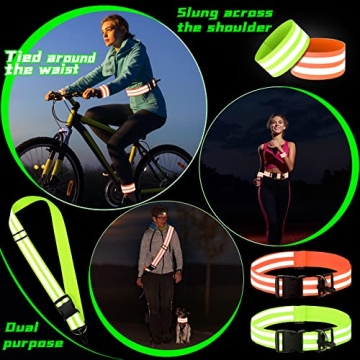 Reflective Sash & Bands for Safe Running - 2 Pcs