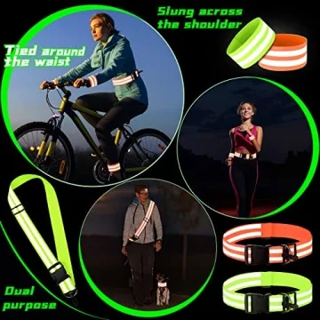 Reflective Sash & Bands for Safe Running - 2 Pcs