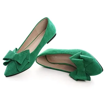 Stylish SAILING LU Bow-Knot Ballet Flats in Spring Green