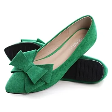 Stylish SAILING LU Bow-Knot Ballet Flats in Spring Green