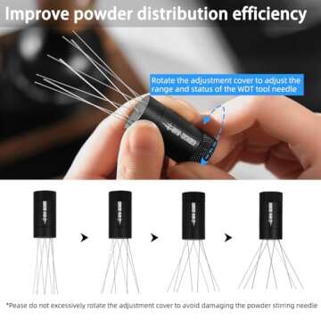 MHW-3BOMBER 58.35mm Espresso Coffee Tamper with WDT Tool and Magnetic Stand