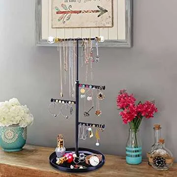 Keebofly Jewelry Stand Adjustable Display Organizer