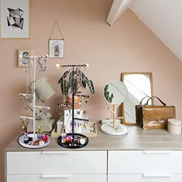 Keebofly Jewelry Stand Adjustable Display Organizer