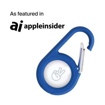 Durable Belkin AirTag Secure Holder with Carabiner