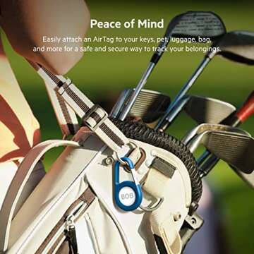 Durable Belkin AirTag Secure Holder with Carabiner