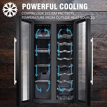STAIGIS Dual-Zone Wine Cooler for 18 Bottles