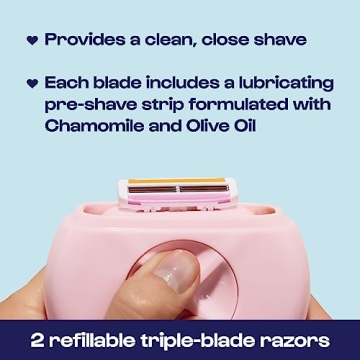 Alleyoop Portable Travel Razors For Women - Perfect For Touch Ups On-The-Go - Includes Refillable Blades, Moisturizing Bar & Water Spray Bottle - Safe For All/Sensitive Skin Types (Dusty Pink)