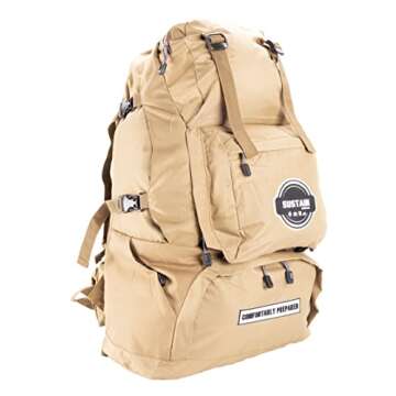 Sustain Supply Emergency Survival Kit & Backpack, 4 Person, 72 Hours, Disaster Preparedness Go-Bag for Earthquake, Fire, Hurricane & Shelter-in-place Including Food, Stove, Water, Blankets, First Aid