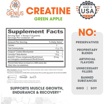 Genius Creatine Powder for Energy, Recovery & Muscle Growth