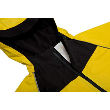 Stonz Kids Rain Suit - Toddler & Kids One Piece Outdoor Coverall with Hood - Waterproof Kids Clothes with Reflective Seams (4T - Yellow)