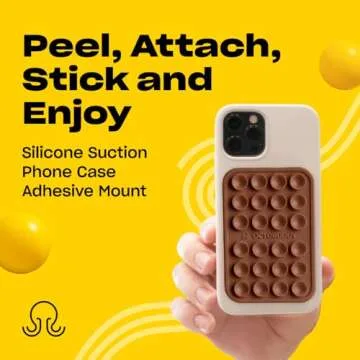 OCTOBUDDY MAX Silicone Suction Phone Case Adhesive Mount - Hands-Free, Strong Grip Holder for Selfie...