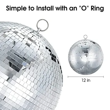 Sumono 12 Inch Disco Mirror Ball for Party Decoration and Fun