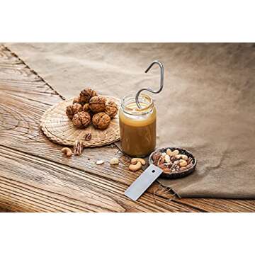 Lervont Natural Peanut Butter Stirrer Fits 12-30 oz Jars | Stainless Steel | for Mixing Various Butter & Jam