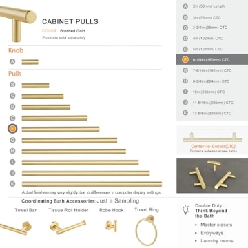 Elegant QOGRISUN Solid Brass Cabinet Pulls for Style