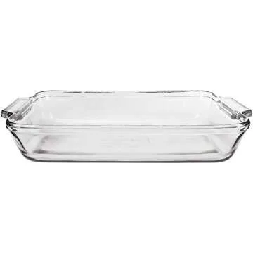 Anchor Hocking 4.8 Quart Rectangular Glass Baking Dish (1 piece, tempered tough, dishwasher safe)